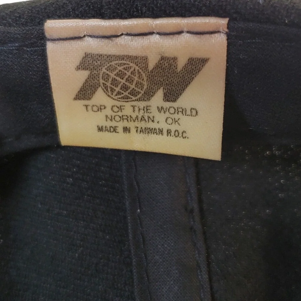 Vintage 90'ABC Monday Night Football Hat Top of the World Snapback Black Cap TOW